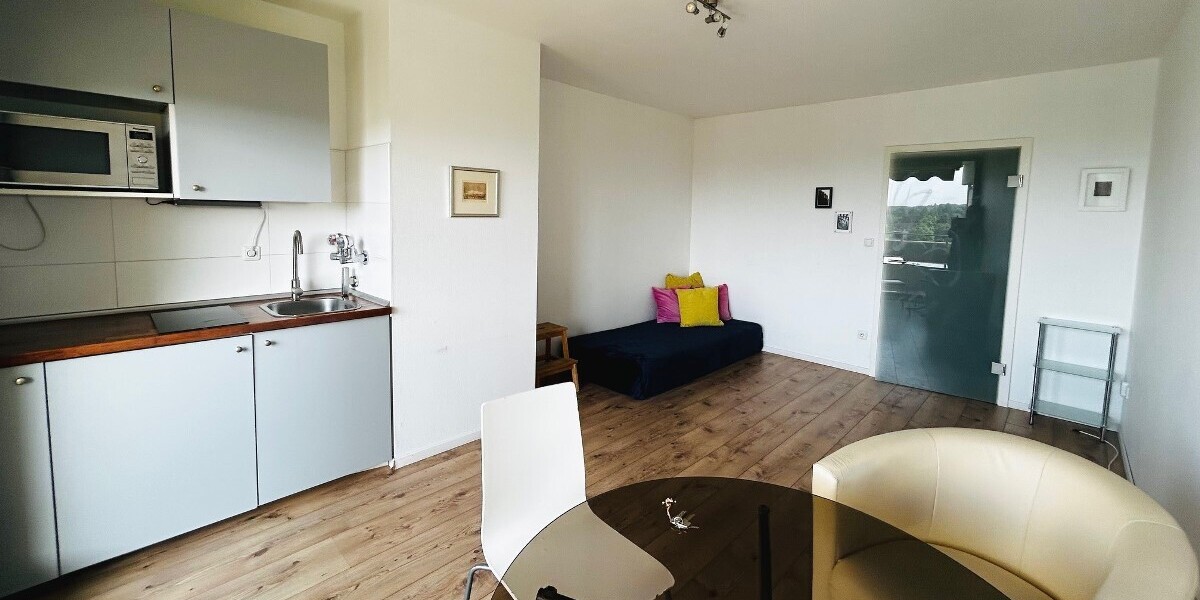 F-Sachsenhausen: Spektakulärer Weitblick! Schönes 1-Zimmer-Appartment in sehr guter Lage! - Etagenwohnung Frankfurt am Main Sachsenhausen Süd | Angebot:26560653