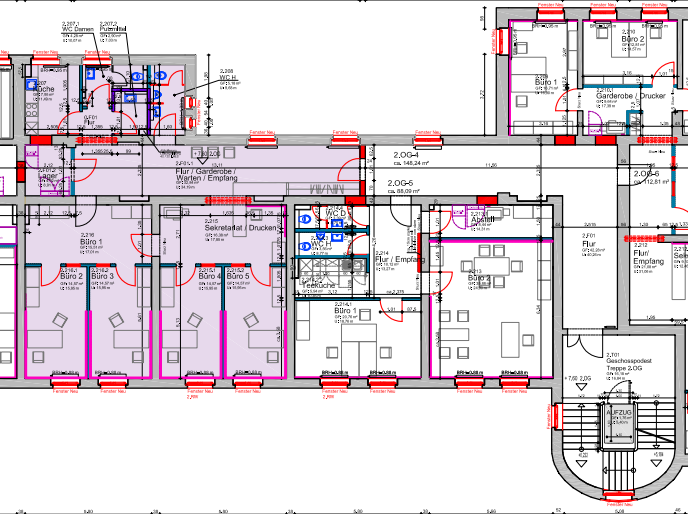 BÜRO- PRAXISFLÄCHE MIT 166m² IN HANAU ZU VERMIETEN ab 01.07.2026 4 zimmer