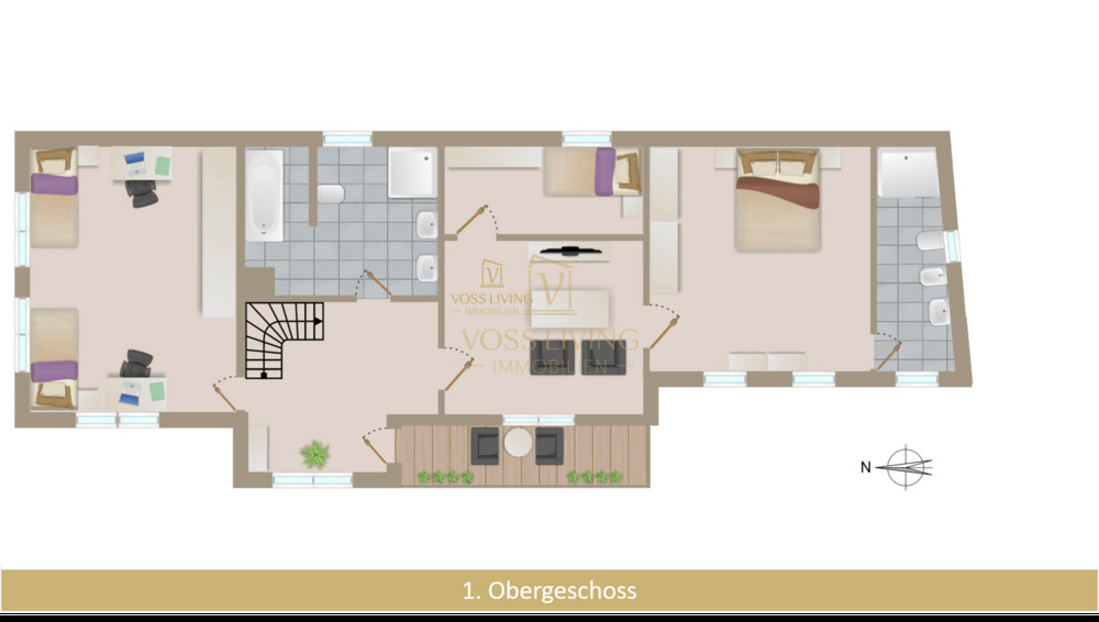 Großes potentialträchtiges Haus mit Garten, Balkon, 3 KFZ Stellplätzen, Keller und Nebengebäude 1 zimmer
