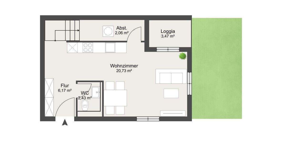 Etagenwohnung Offenbach Kaiserlei - 3 Zimmer, 71 m&sup2;, 399.000&euro; | Angebot:25769852