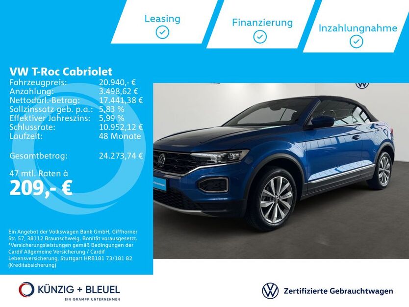 VW T-Roc 51.294 km 20.940 € Aschaffenburg 63741