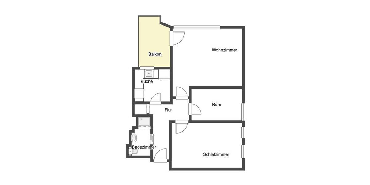 Etagenwohnung Offenbach Offenbach am Main - 3 Zimmer, 63 m&sup2;, 249.000&euro; | Angebot:26758936