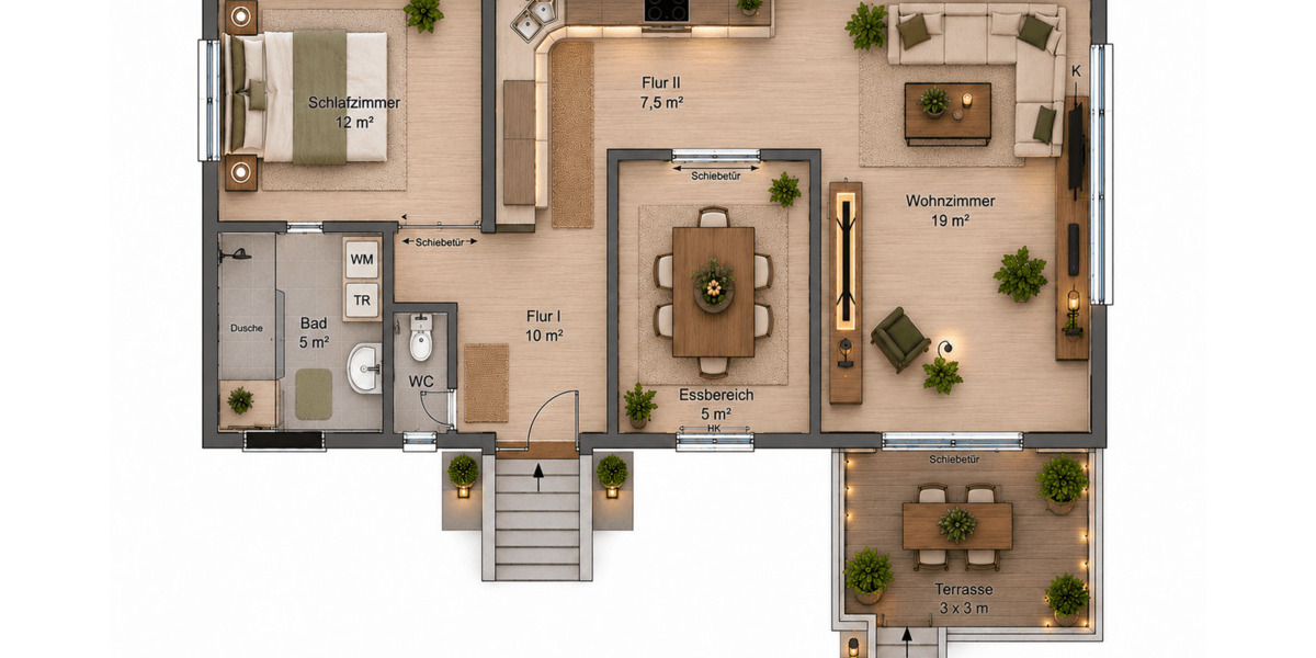 Etagenwohnung Rodenbach Niederrodenbach - 3 Zimmer, 60 m&sup2;, 109.000&euro; | Angebot:26862654