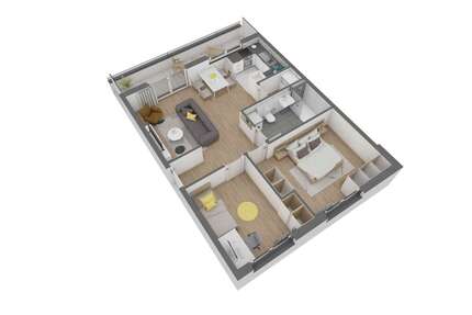 Wohnung Offenbach am Main Bürgel - 3 Zimmer, 69 m&sup2;, 427.340&euro; | Angebot:26835196