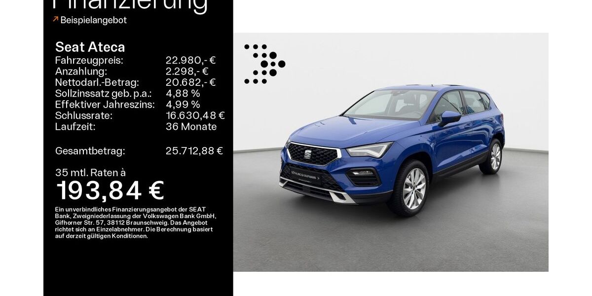 Seat Ateca 38.461 km 22.690 &euro; Kelkheim 65779