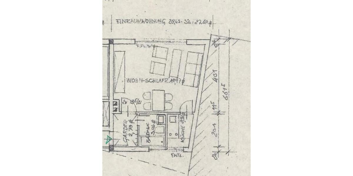 Etagenwohnung Frankfurt am Main Sachsenhausen - 1 Zimmer, 40 m&sup2;, 1.249&euro; | Angebot:26214814