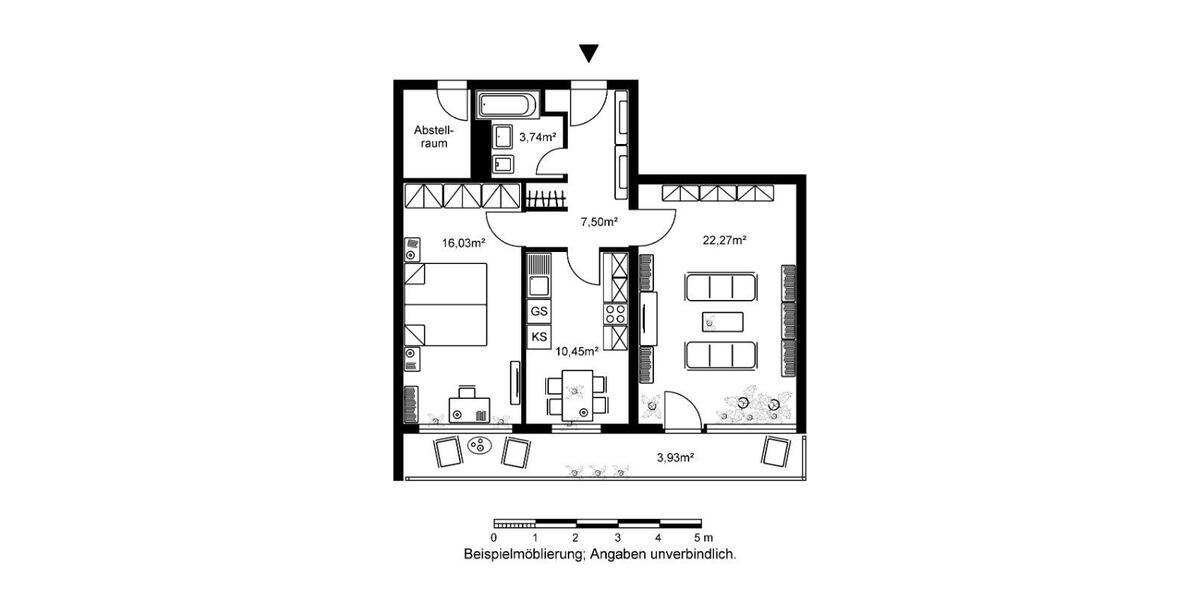 Etagenwohnung Bad Homburg vor der Höhe Gonzenheim - 2 Zimmer, 64 m&sup2;, 802&euro; | Angebot:26720911