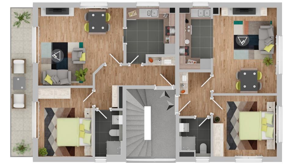 Etagenwohnung Offenbach am Main Hafen - 2 Zimmer, 43 m&sup2;, 220.000&euro; | Angebot:27195549