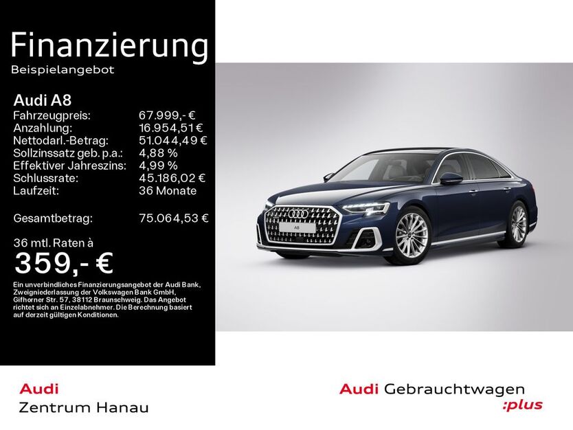 Audi A8 29.400 km 67.999 € Hanau 63452