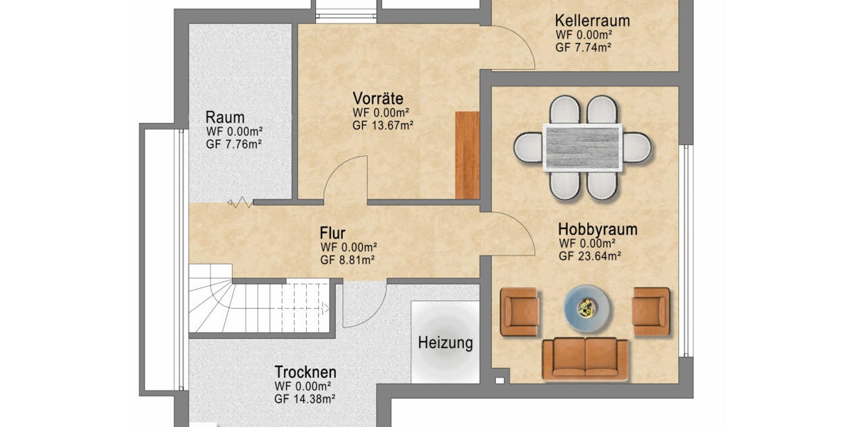 Großzügiger Bungalow mit Garten in Darmstadt-Kranichstein 5 zimmer