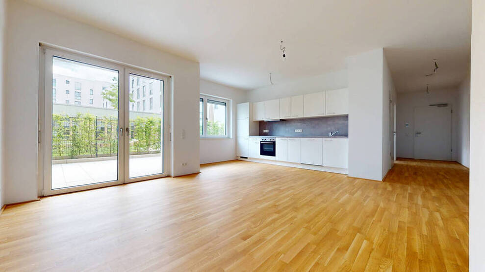 Terrassenwohnung 3ZW mit EBK, Südterrasse, 2 Bädern, Abstellraum - barrierefreundlich I VALENTINA - Schönhofviertel