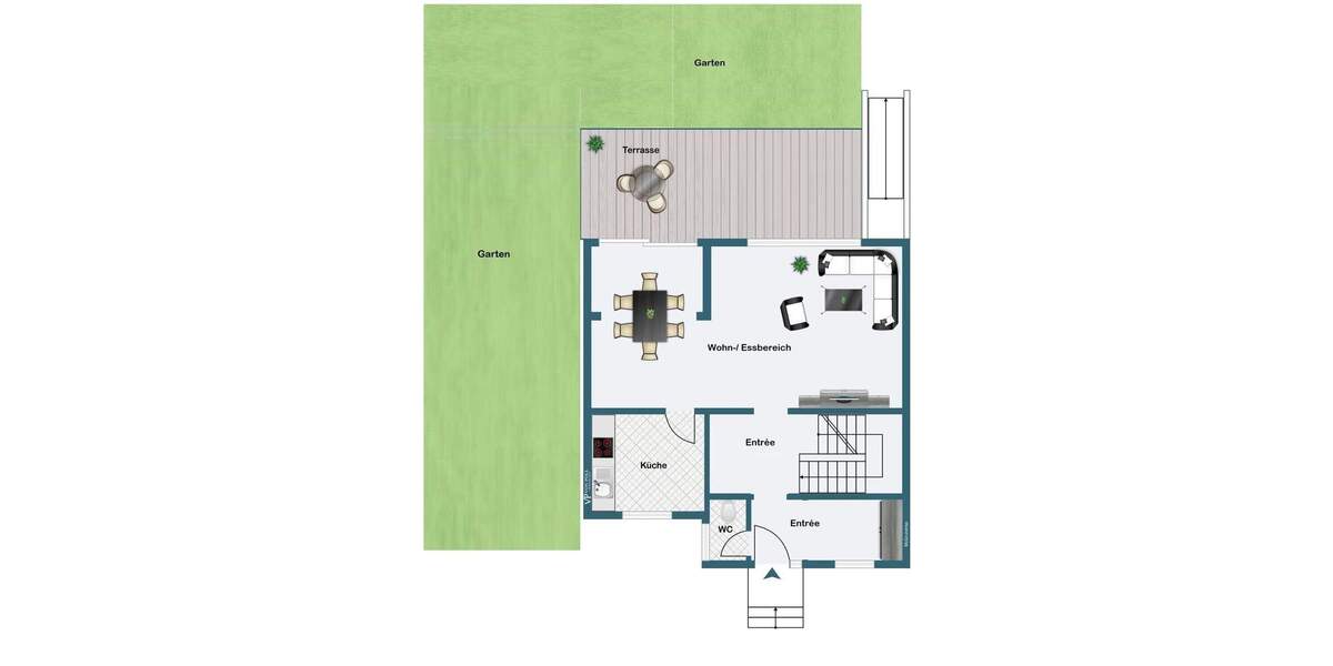 Charmantes Reihenendhaus in ruhiger Lage mit großem Garten 3 zimmer
