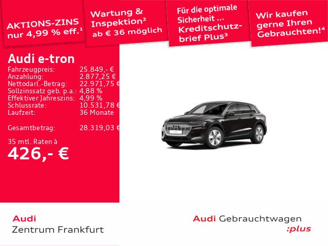 Audi e-tron 39.389 km 25.849 &euro; Frankfurt am Main 60314