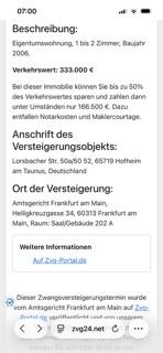 Erdgeschoßwohnung Hofheim am Taunus - 2 Zimmer, 68 m&sup2;, 333.000&euro; | Angebot:26456389