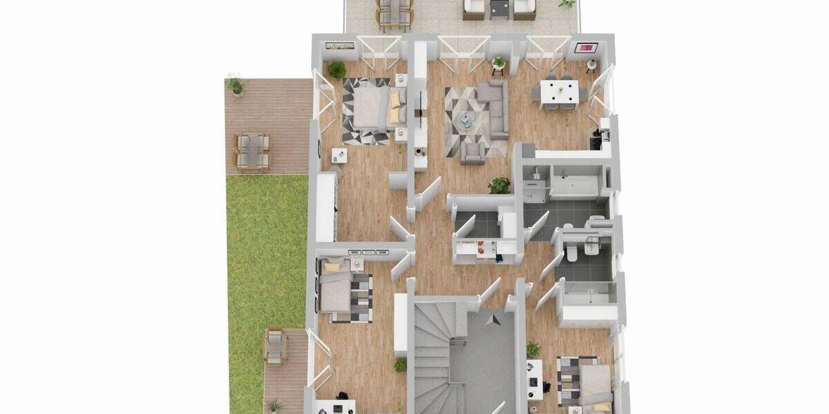 #360° Besichtigung ***Villa Rosenhöhe*** Erstbezug mit großer Dachterrasse - Etagenwohnung Offenbach am Main Rosenhöhe | Angebot:26310323