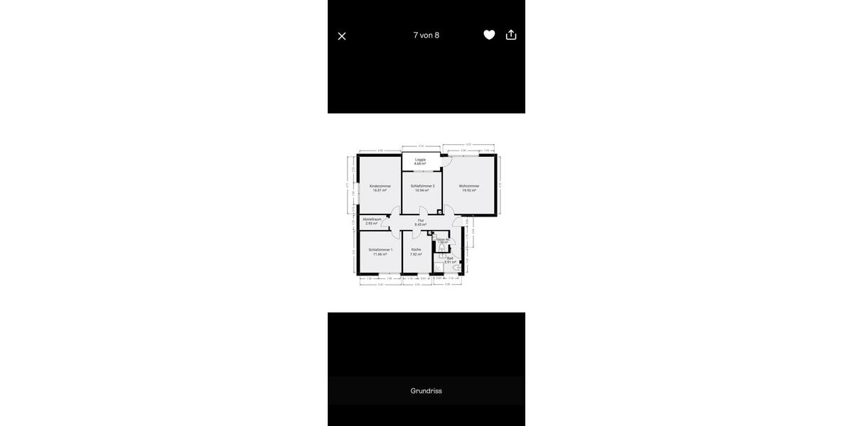 Etagenwohnung Frankfurt am Main Schwanheim - 4 Zimmer, 85 m&sup2;, 340.000&euro; | Angebot:26104487