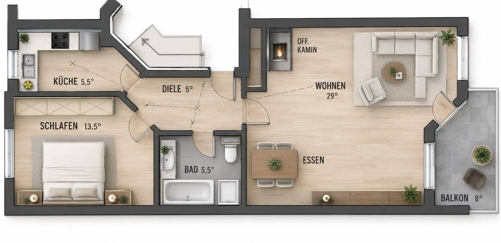 Tolle 2 Zimmer-Wohnung mit Balkon inkl. TG-Platz & Pkw-Stellplatz in zentraler Lage von Dietzenbach! - 2- Dietzenbach | Angebot:27339661