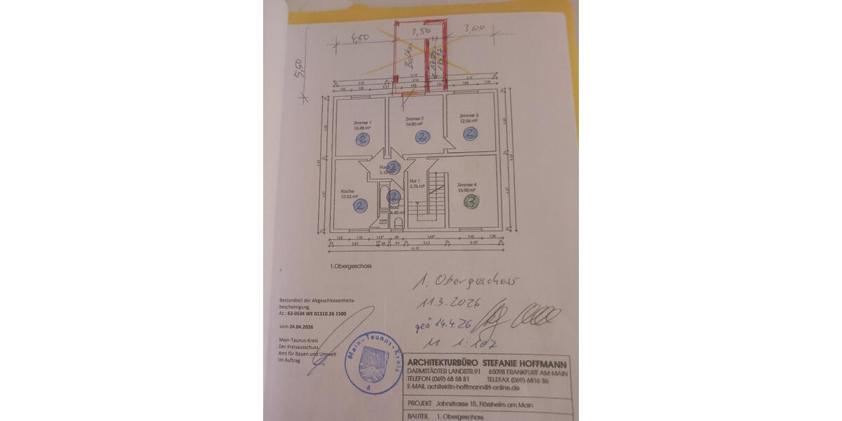 Etagenwohnung Flörsheim am Main - 3 Zimmer, 65 m&sup2;, 149.000&euro; | Angebot:26859233