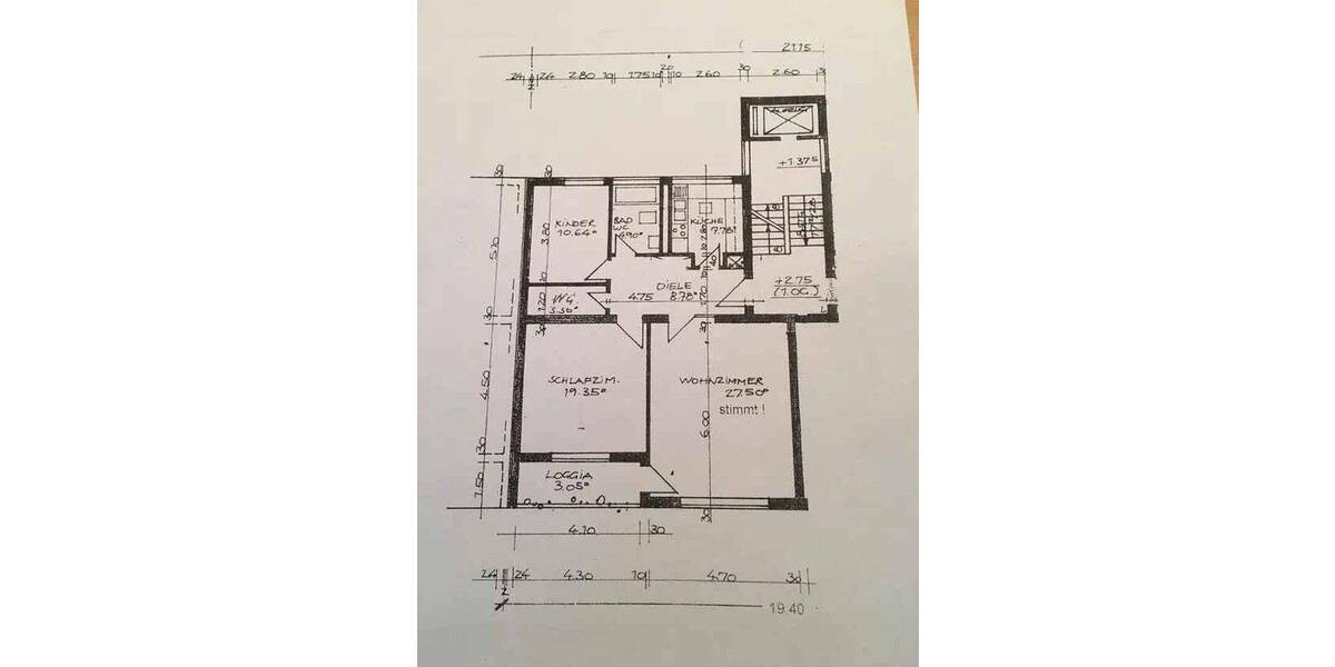 Etagenwohnung Frankfurt am Main Praunheim - 3 Zimmer, 88 m&sup2;, 1.200&euro; | Angebot:26866272