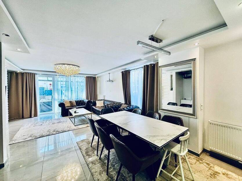 AS ImmobilieN: Furnished 3?BR??2?bath end-terrace house, fitted kitchen, home-cinema, terrace?yard