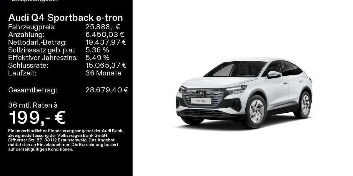 Audi Q4 e-tron 48.500 km 25.888 &euro; Mühlheim a. Main 63165