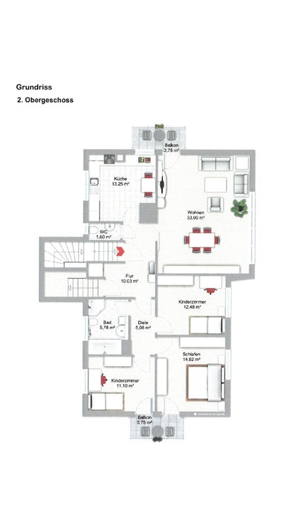 RESERVIERT! Penthouse-Charakter 4 Zi ETW mit 2 Balkonen und Dachterrasse 4 zimmer