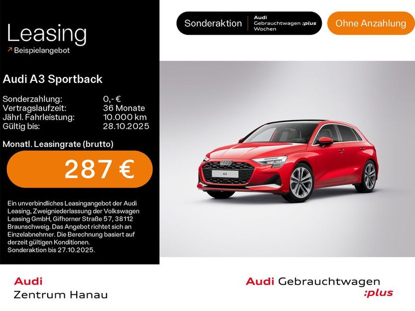 Audi A3 4.600 km 37.379 € Hanau 63452