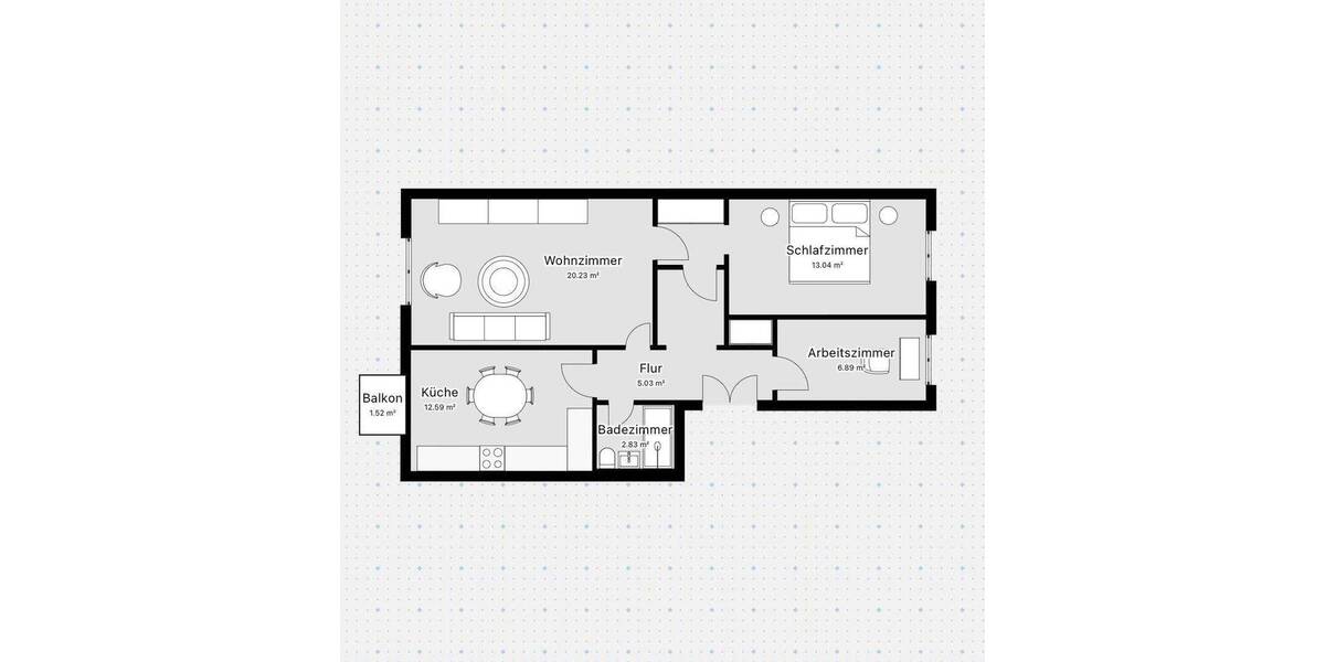 Etagenwohnung Frankfurt Nordend-West - 3 Zimmer, 70 m&sup2;, 489.000&euro; | Angebot:26848328