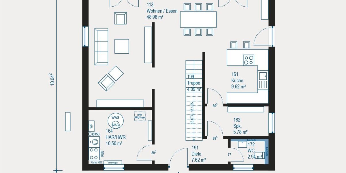 Modernes Einfamilienhaus mit Dachterrasse im Neubaugebiet von Seligenstadt - malerfertig augebaut - Einfamilienhaus Seligenstadt | Angebot:27284933