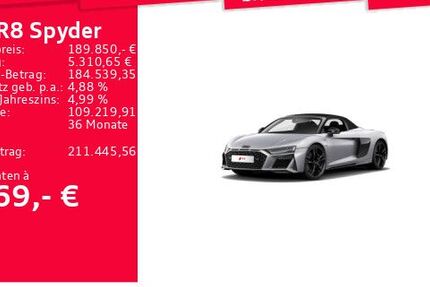 Audi R8 7.863 km 189.850 € Frankfurt am Main 60314