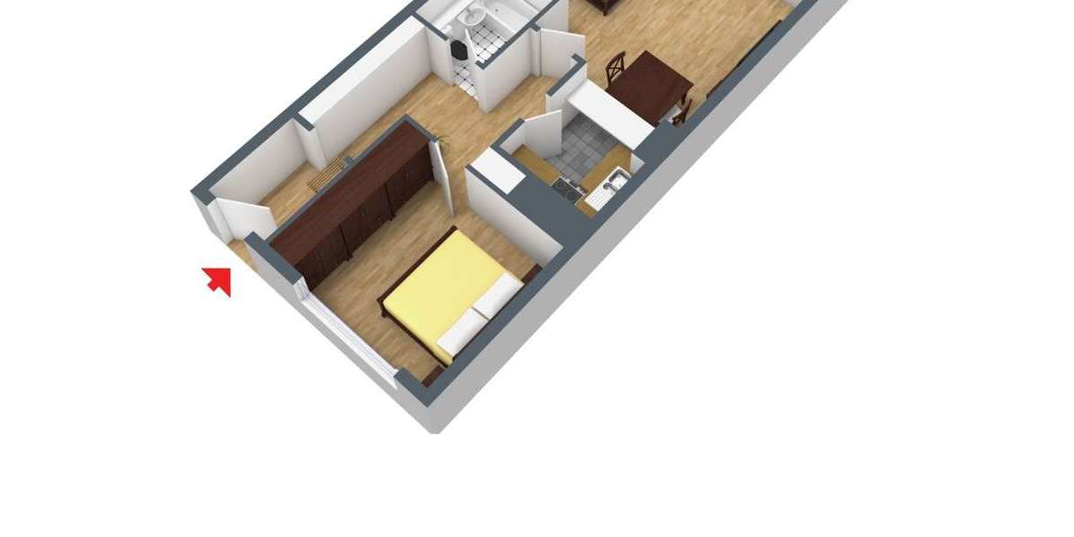 Etagenwohnung Offenbach Bieber - 2 Zimmer, 60 m&sup2;, 670&euro; | Angebot:25373207