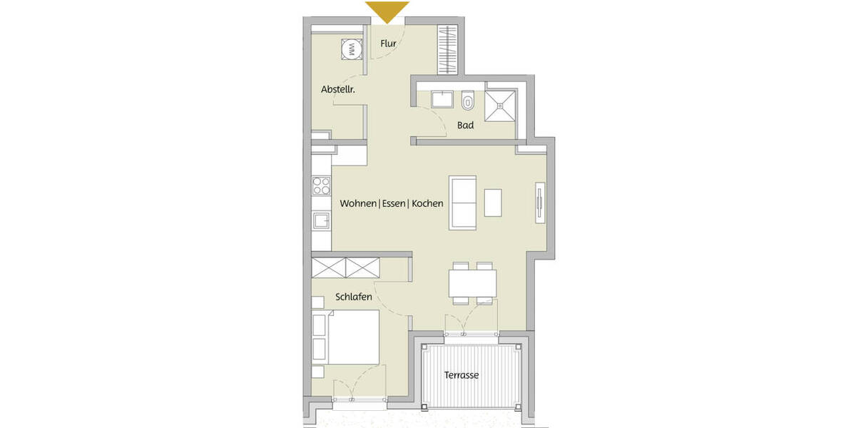 Etagenwohnung Niederdorfelden - 2 Zimmer, 59 m&sup2;, 347.900&euro; | Angebot:25704349