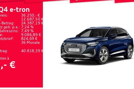 Audi Q4 e-tron 31.461 km 36.250 &euro; Frankfurt am Main 60314