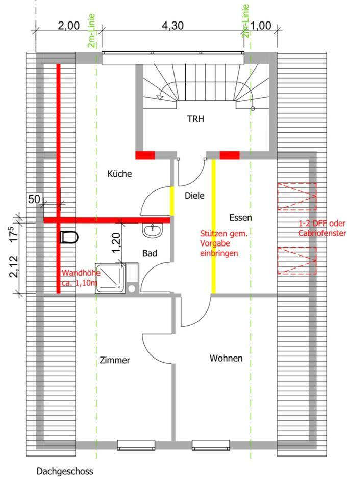 Moderne Dachgeschoßwohnung in Hanau Klein-Auheim – 2 Zimmer |
