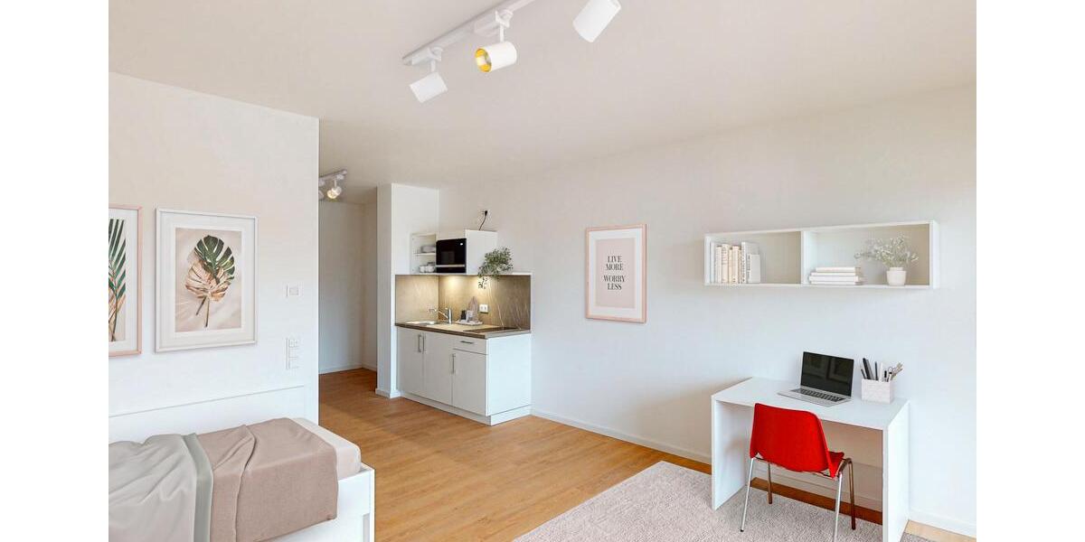 Möbliertes 1-Zimmer-Apartment mit Einbauküche und Balkon 1 zimmer