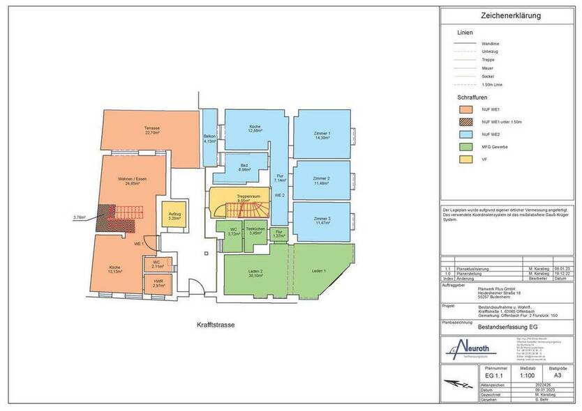 Modernes Wohnen: Stilvolle kernsanierte 3-Zimmer-Wohnung in Offenbach-direkt vom Eigentümer!