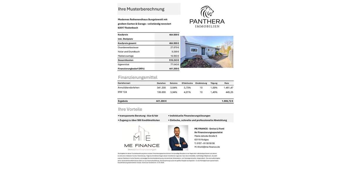 Reihenendhaus Rodenbach Oberrodenbach - 4 Zimmer, 127 m&sup2;, 449.500&euro; | Angebot:25737529