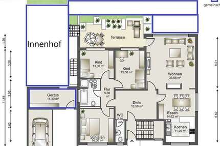 Wohnung zum Mieten in Malsch 1.175 € 138 m²