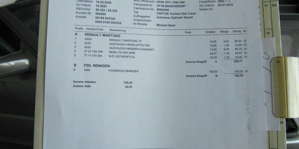 Renault Captur Techno Fast Track Insp. NEU, Kamera 28.353 km 20.670 &euro; Schwalbach/Taunus 65824