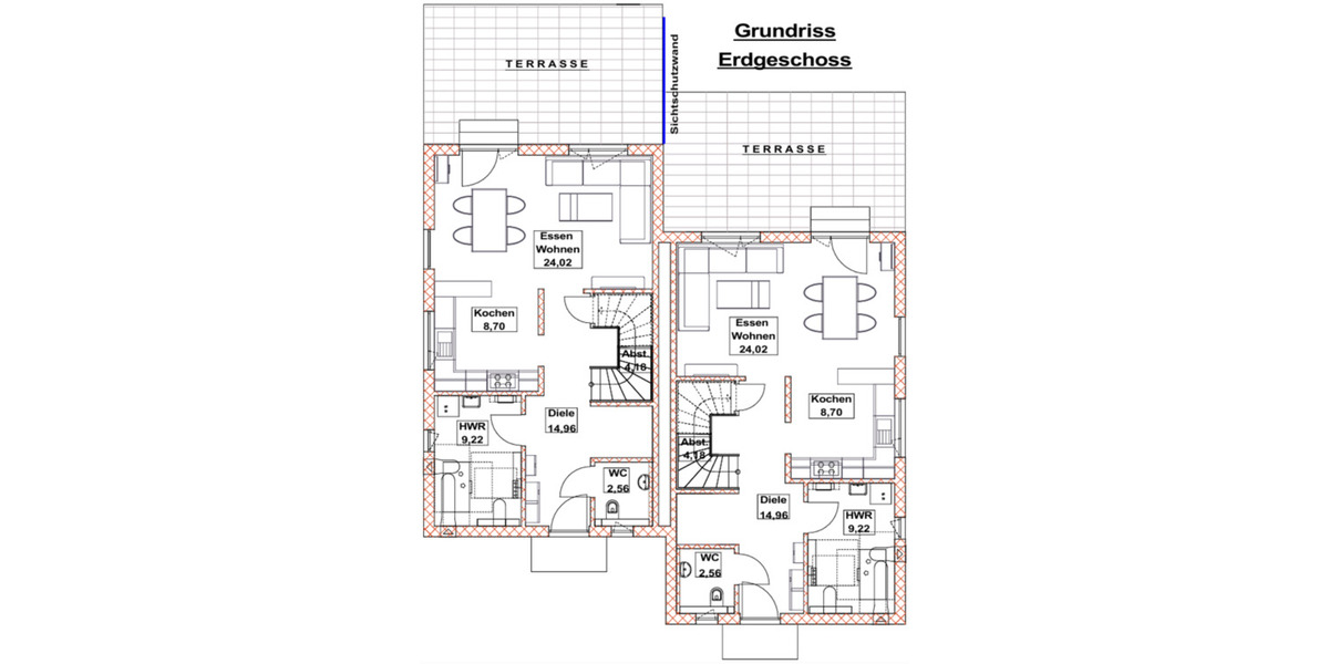 Doppelhaushälfte Hasselroth - 4 Zimmer, 125 m&sup2;, 1.600&euro; | Angebot:24383100