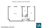 Erdgeschoßwohnung Hanau - 1 Zimmer, 32 m&sup2;, 387&euro; | Angebot:26627843