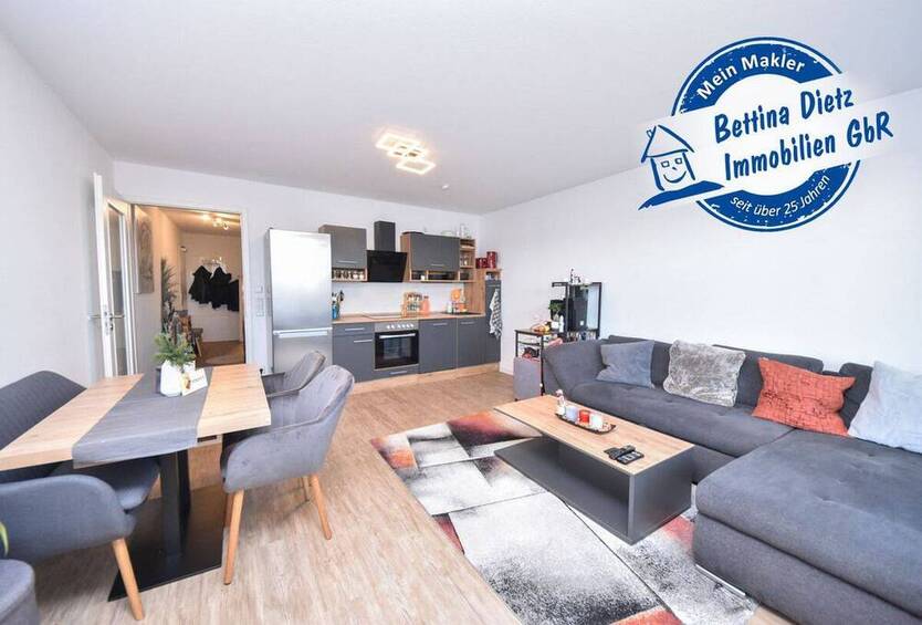 DIETZ: Moderne und helle 2-Zimmerwohnung im EG mit Balkon und TG-Stellplatz!