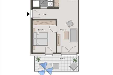 Wohnung Langen - 2 Zimmer, 57 m&sup2;, 890&euro; | Angebot:25883457