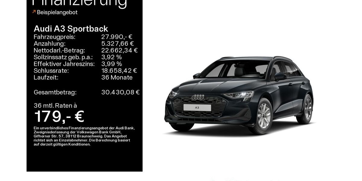 Audi A3 16.984 km 27.490 &euro; Bad Nauheim 61231