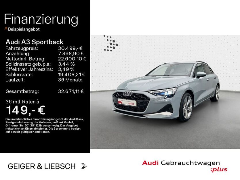 Audi A3 11.701 km 30.499 € Linsengericht 63589
