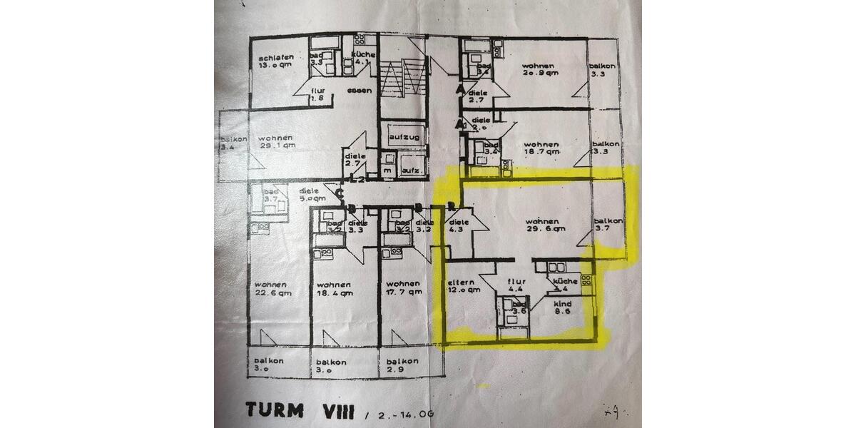 Etagenwohnung Frankfurt am Main Sachsenhausen Süd - 3 Zimmer, 70 m&sup2;, 300.000&euro; | Angebot:26119334