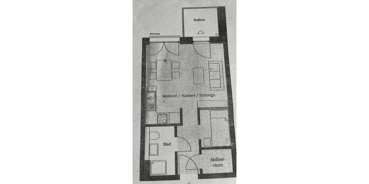 Etagenwohnung Offenbach am Main Bieberer Berg - 1 Zimmer, 36 m&sup2;, 560&euro; | Angebot:25400323