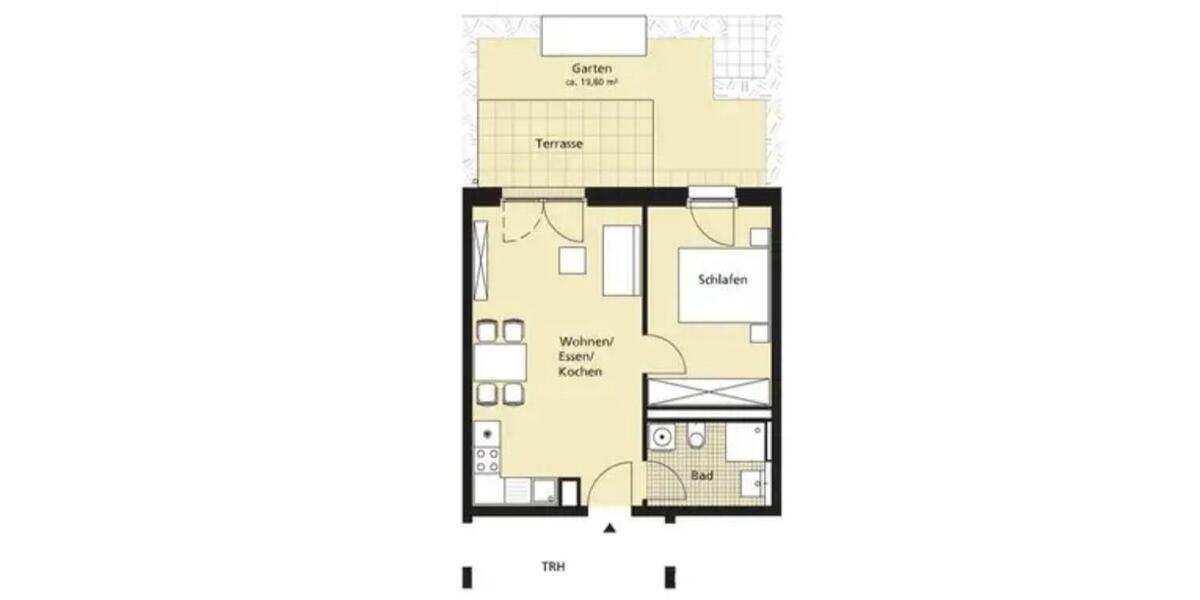 Erdgeschoßwohnung Frankfurt am Main Gallus - 2 Zimmer, 49 m&sup2;, 329.000&euro; | Angebot:26096229
