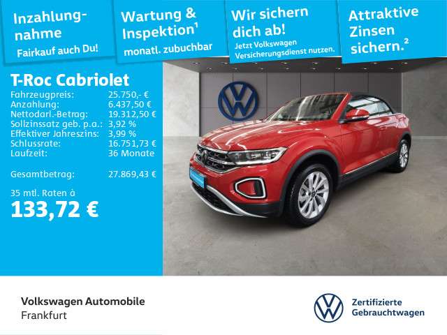 VW T-Roc 15.518 km 25.751 € Frankfurt 60326