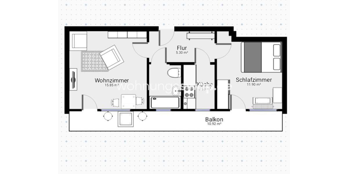 Wohnungsswap - 2 Zimmer, 40 m² - Darmstädter Landstraße, Frankfurt am Main 2 zimmer